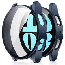 2 Pack Screen Protector Case for Samsung Galaxy Watch 6 44mm, Ultra Thin Cover