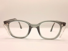 Occhiali da vista vintage anni 60 American Optical AO Flexfit Z87 6M 48P grigio traslucido 6/G10