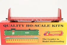 Athearn Roundhouse HO Scale ATSF Santa Fe 60' Bulkhead Flat Car #93598