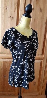 Neu  ️Edles COMMA Shirt NP 59, 99   Bluse Gr. 38/M schwarz/weiß 