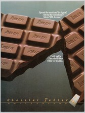 Tobler Chocolat Switzerland Aspen Fifth Avenue Humor 1983 Vintage Print Ad