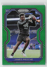 2020 Panini Prizm - Rookie James Proche #382 Green Prizm (RC)