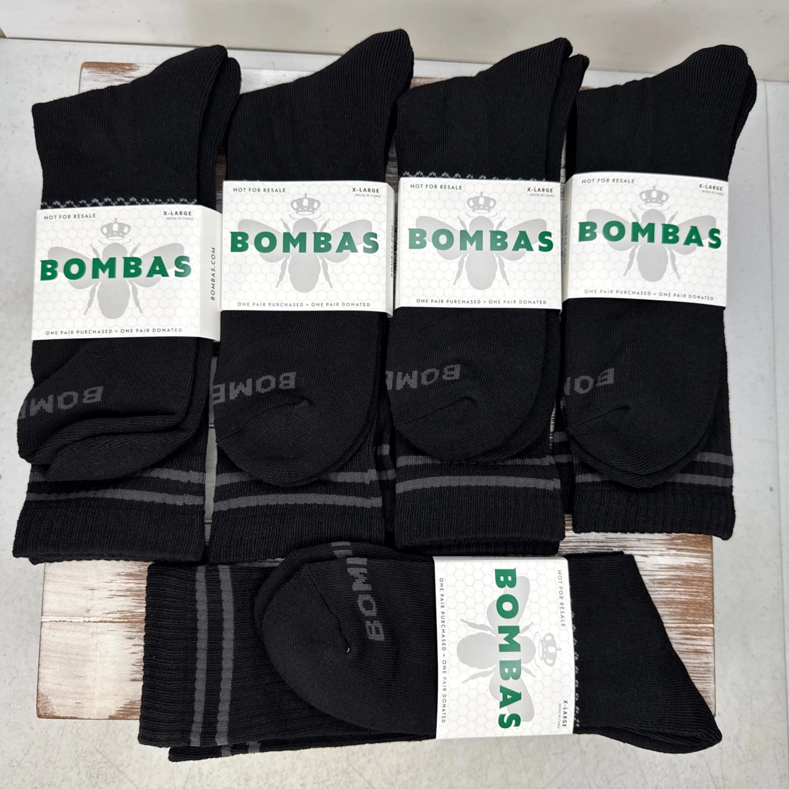 Bombas All-Purpose Performance Calf Socks (5 Pairs) Men’s Size XL Black New