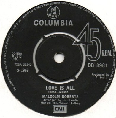 Malcolm Roberts - Love Is All / God Bless Joanna (7'', Single, RE)
