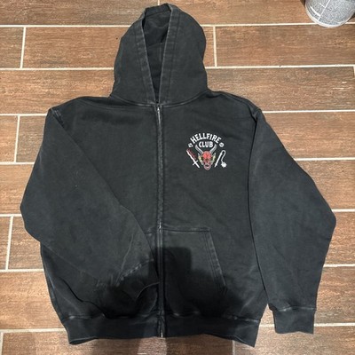 Pacsun Stranger Things Zip Up XL Hoodie HELLFIRE CLUB
