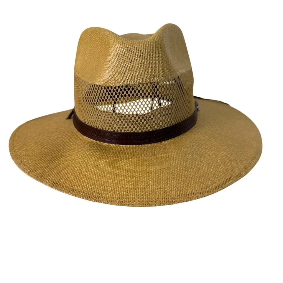 Sombrero de golf Fedora de paja de ala grande Epoch para hombre talla única UPF 50  Foto 2 de 4