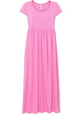 Neu Shirtkleid Bio-Baumwolle Gr. 40/42 Rosapink Maxi Freizeitkleid Jerseykleid