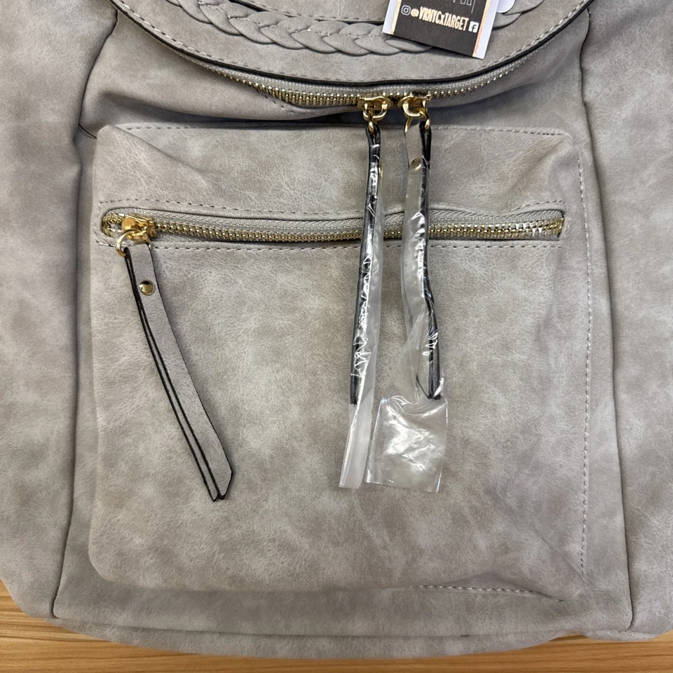 Cartera Mochila Gris Rayo Violeta Foto 3 de 4