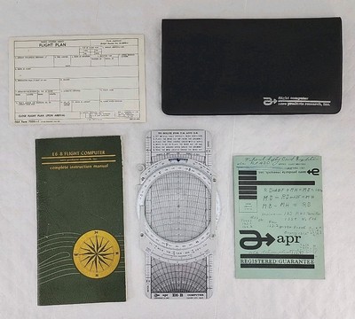 APR E6-B2 Flight Computer 1967 Aero Products Research w/ Instruction Manual Case