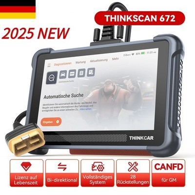 2025 ThinkScan 672 Profi OBD2 KFZ Diagnosegerät ALLE System 28 Zurücksetzen New