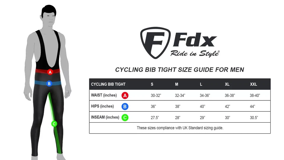 Men Cycling Bib Tights Winter Thermal Padded Hi Viz Cycling Trouser Leggings uk - Image 3 of 3