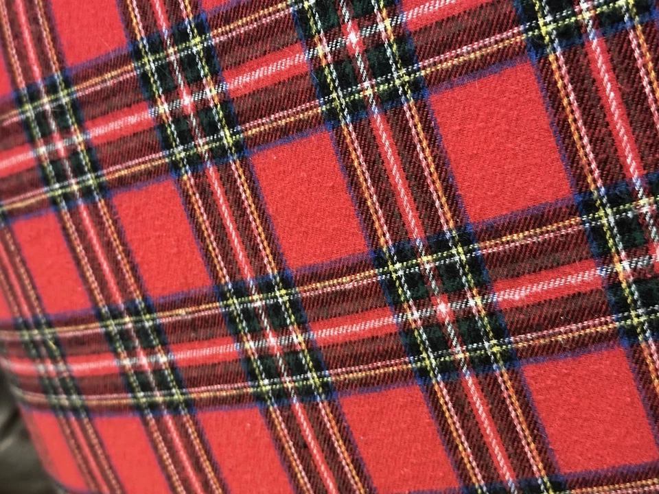 2 ( Pair) Plaid Red Blue Green Yellow Tartan Pillows Ralph Lauren Style 22 X 22 - Image 2 of 4