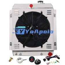 4 Row Aluminum Radiator Shroud Fan Relay For 1947-1954 1949 Chevy Truck 3100 360