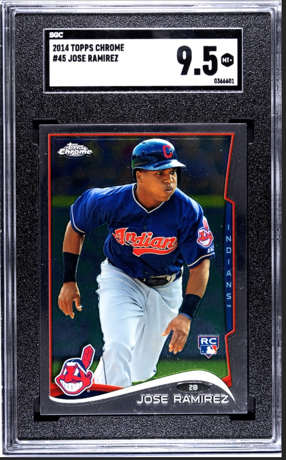 2014 Topps Chrome Jose Ramirez Rookie Card #45 SGC 9.5 Cleveland Indians