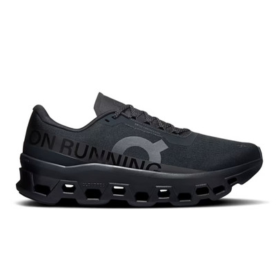 Men's Cloudmonster 1 Running Shoes Lightweight Cushioned Black/Black Size US