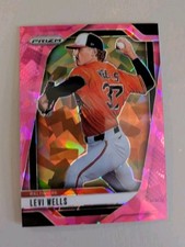 2025 Panini Prizm Pink Ice Prizm Parallel - Levi Wells #68 Baltimore Orioles