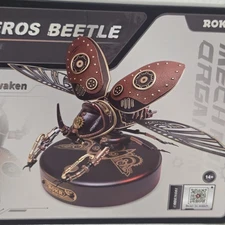 ROBOTIME ROKR Rhinoceros Beetle 3D Metal Puzzle DIY Mechanical Kit MI01 CODENO01