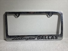 Vintage LAMBORGHINI DALLAS Texas License Plate Frame