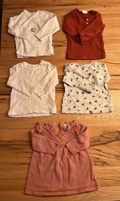 4 Langarmshirts + 1 Kleid Gr. 56   sehr guter Zustand