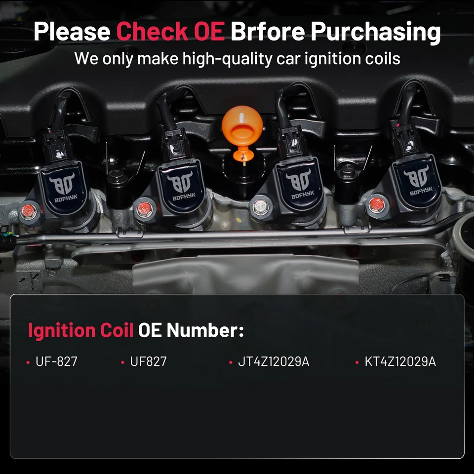 3IC114 Ignition Coil for F150 Truck F250 F350 Country Bronco E150 Van Foto 4 de 4