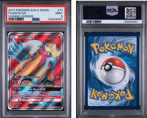 POKEMON 2017 Sun Moon Shining Legends Full Art ENTEI GX #71 PSA 9 Mint RARE