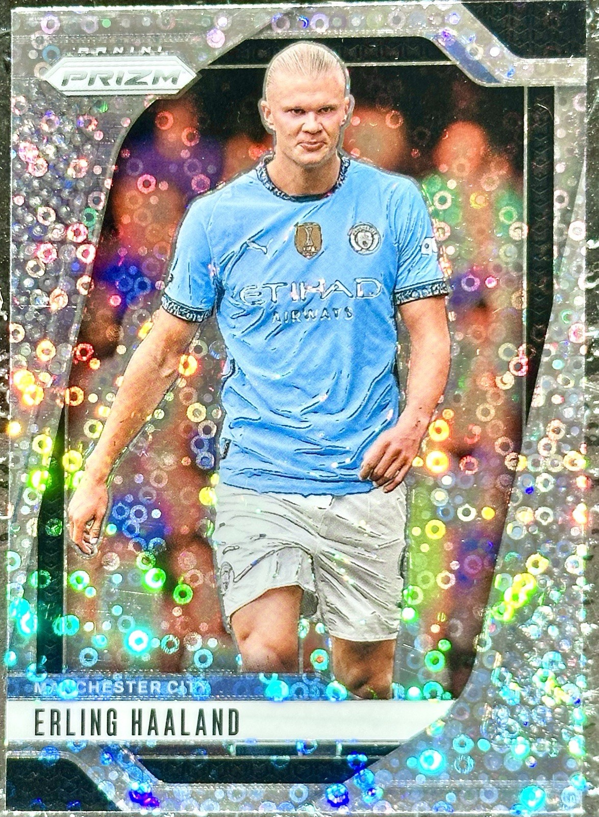 2024-25 Erling Haaland #9💎Breakaway Rain Drop Prizm~Panini Champions League view 4