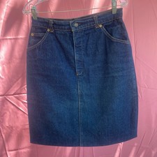 Vintage LEVI'S Orange Tab Denim Jean Skirt Modest Mid Length Size 30 Cotton