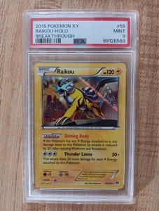 ✨️PSA RAIKOU HOLO RARE 55/162 BREAKTHROUGH Holo PSA 9✨️