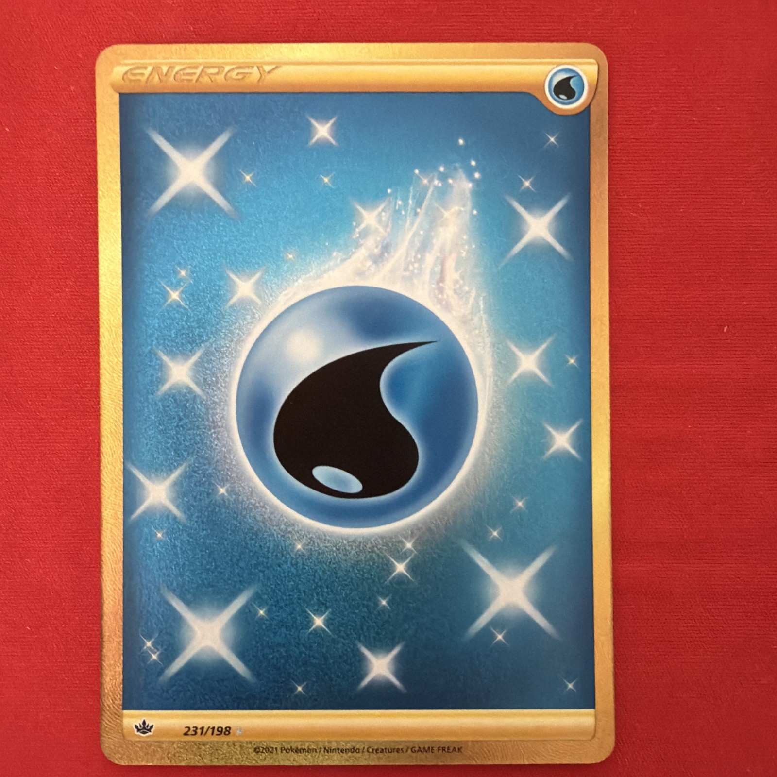 Water Energy (Secret) 231/198 Swsh06: Sword & Shield - Chilling Reign Holo