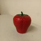 Vintage Hazel Atlas Strawberry  Jam Jar  Milk Glass