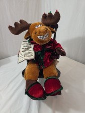 Rocking Chair Singing Moose Grandma Got Run Over by a Reindeer Plush- DAN DEE