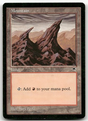 Mountain (Right) #344 (HP) Tempest TMP Magic MTG