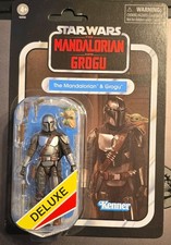 Star Wars 3.75 Vintage Collection THE MANDALORIAN AND GROGU Deluxe VC395 Dmgd