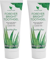 Forever Living Bright Toothgel Aloe Vera Fluoride Free Toothpaste 2 Pack 4.6oz