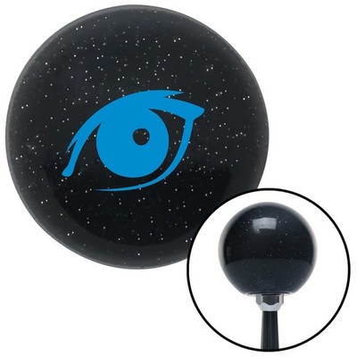 Blue One Eye Black Metal Flake Shift Knob w/ M16x1.5 Insert Shifter Auto Manual