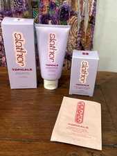 Authentic Topicals Slather Body Serum Full Size & 2 Soap Bars + Eye Mask New