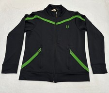 Eleven by Venus Williams Jacket Womens Sz M Tennis Warm Up Black Green Full Zip