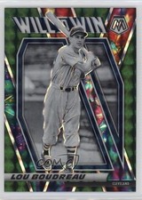 2021 Panini Mosaic Will to Win Green Mosaic Prizm Lou Boudreau #WTW11 HOF 13kt