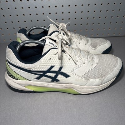 ASICS Gel Dedicate 8 Pickleball Shoes Mens Sz 11 Tennis White Blue 1041A409