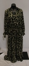 Vince Camuto Women's Green Enchanted Leaf Print Midi Dress CD4 Green XL NWT