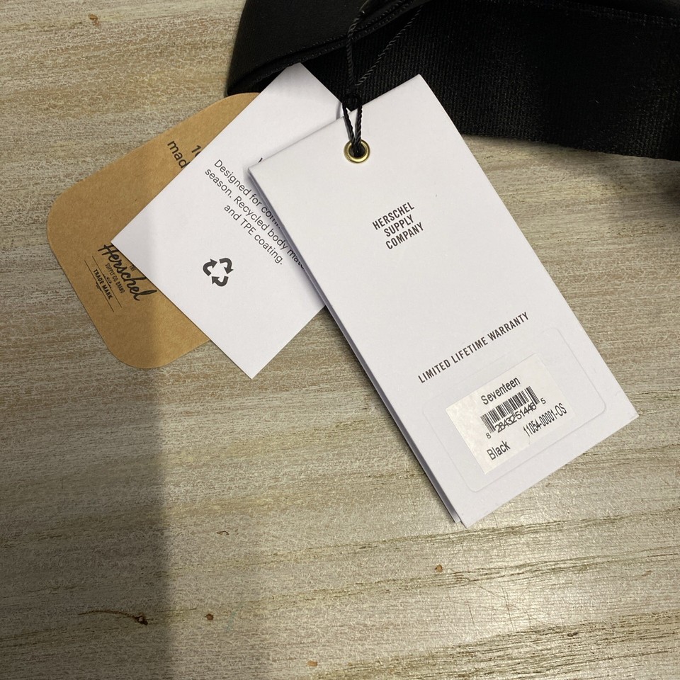 Herschel Bag Shoulder Strap cross over body Bag Seventeen Black Water R