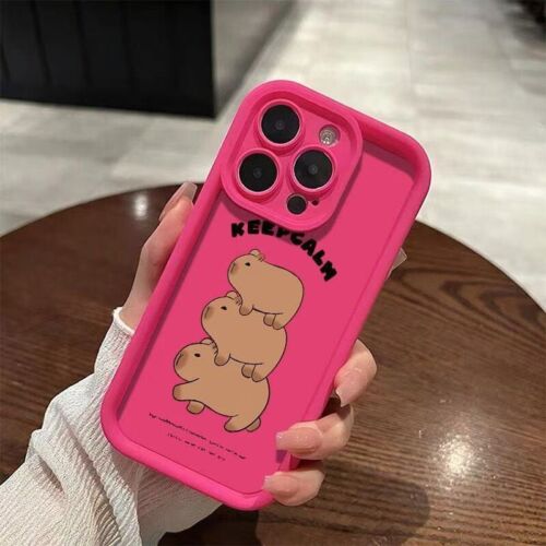 Cute Capybara Phone Case For iPhone 16 Pro Max 15 14 13 12 11 XR XS 8 7 6 Cover - Picture 14 of 20