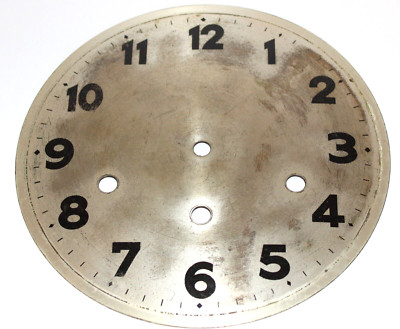 Antique Clock Part ~ Metal Dial from a late 1800s Wall Clock Likely English GC