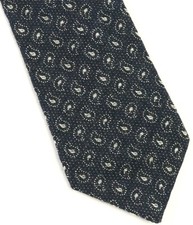 New Mens Ledbury Navy The Ardell Paisley 100% Wool Neck Tie Hand Made In USA