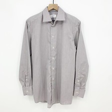 Eton Contemporary Dress Shirt Size 40 15 3/4 Mens Striped Button Up Long Sleeve