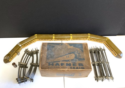 Vintage Hafner M-10000 Windup Streamline Train Set O Gauge 1935 W/Track & Box