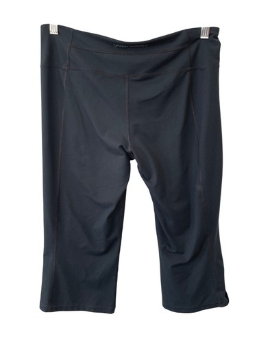 Under Armour Fitted Pull On Capri Leggings Women M Black Athleisure Workout Yoga - Bild 2 von 6