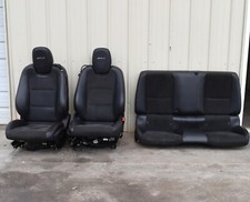 2012-2015 Chevrolet Camaro Zl1 Front Rear Black Leather Suede Seats Coupe