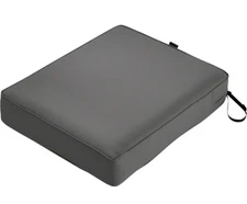NEW Montlake Water Resistant Seat Cushion 23x25x5, Lt Charcoal, 62-021-LCHARC-EC