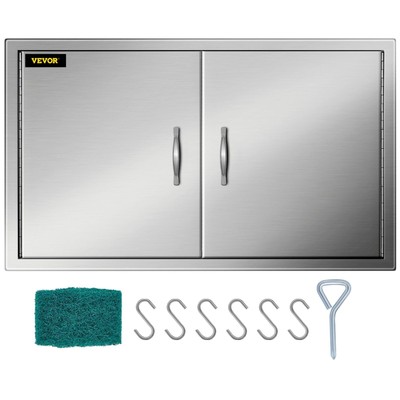 36W x 21''H Double Stainless Steel BBQ Access Door for BBQ Island Grill Station